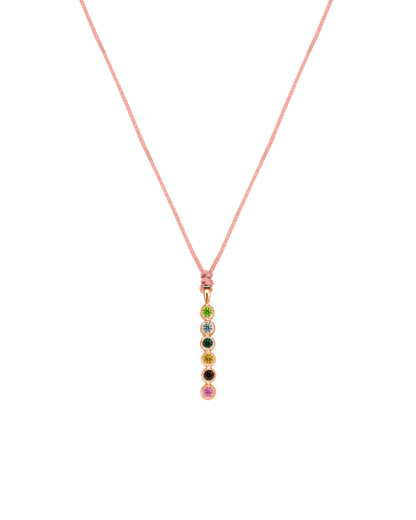 The Birthstones Bar Necklace - 14K Rose Gold Necklaces 14K Solid Gold Pink 2