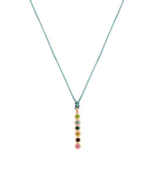 The Birthstones Bar Necklace - 14K Rose Gold Necklaces 14K Solid Gold Turquoise 2