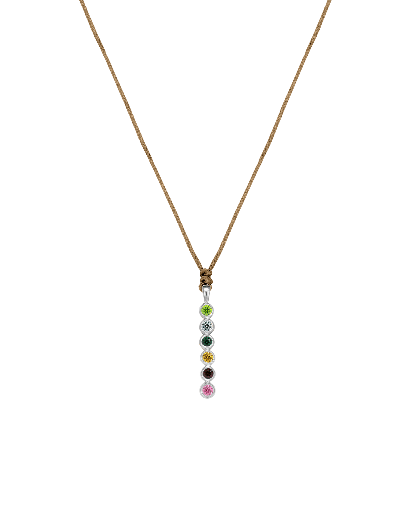 The Birthstones Bar Necklace - 14K White Gold Necklaces 14K Solid Gold Camel 2