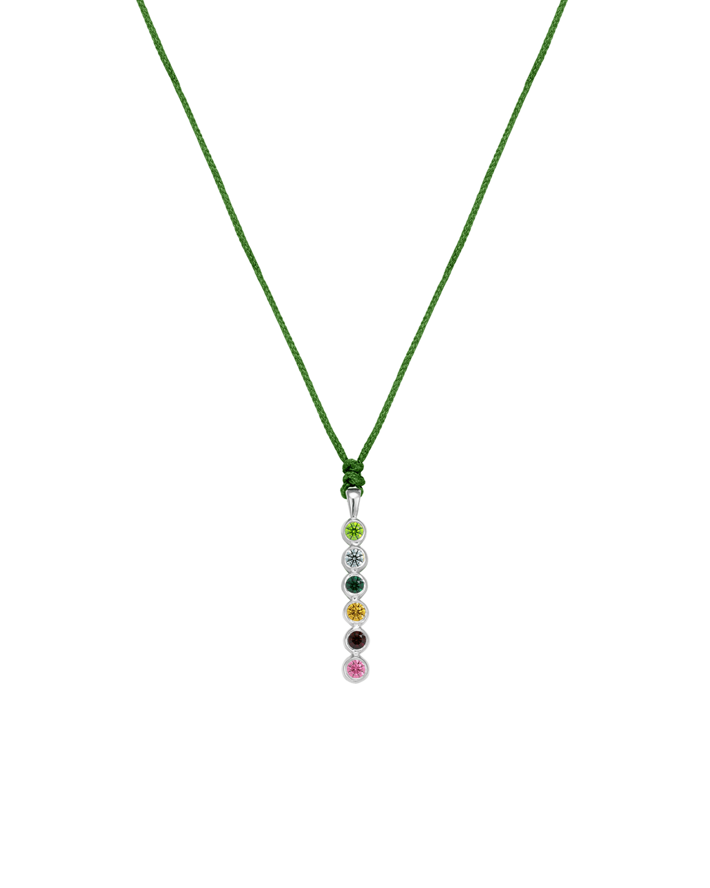 The Birthstones Bar Necklace - 14K White Gold Necklaces 14K Solid Gold Mint 2