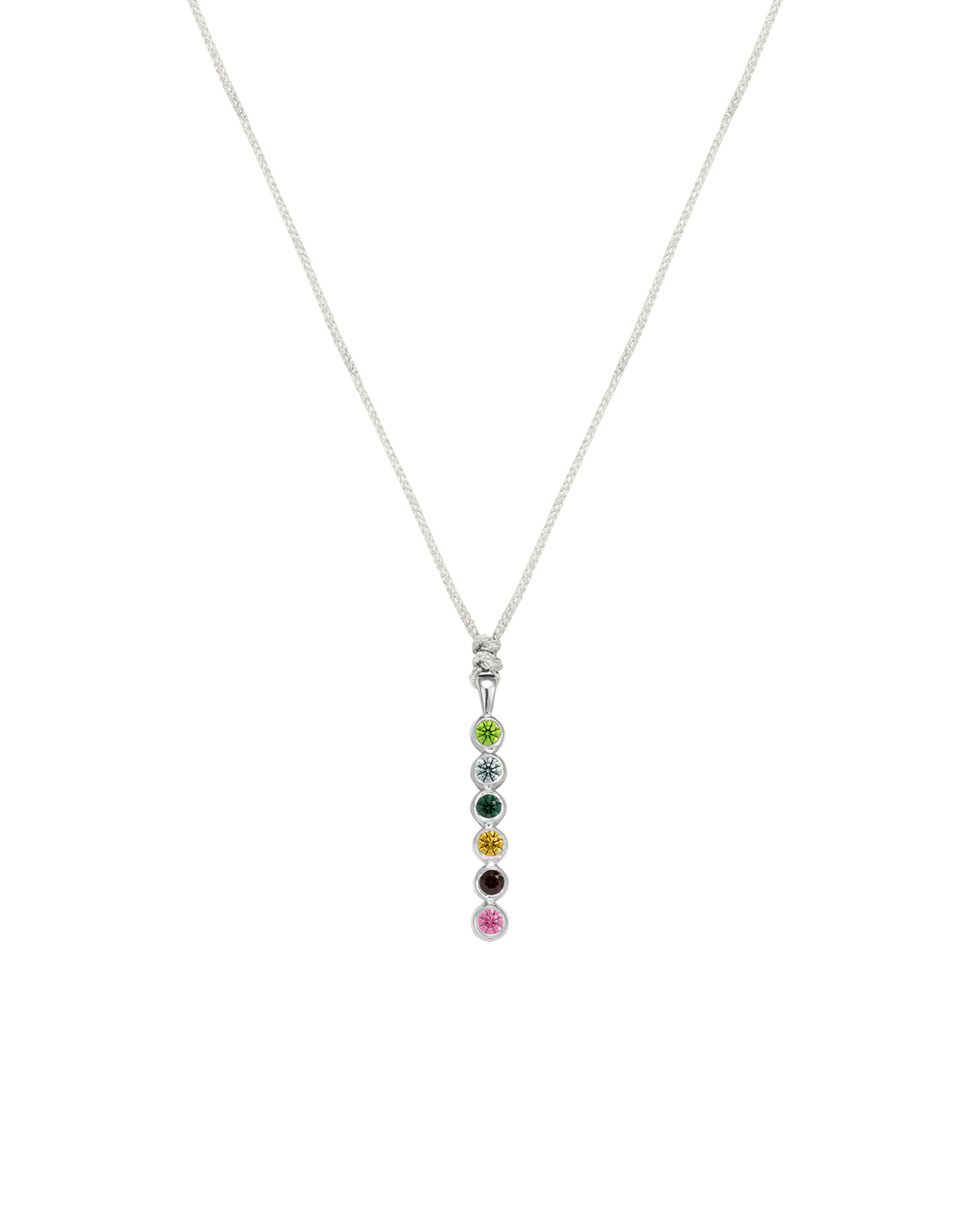 The Birthstones Bar Necklace - 14K White Gold Necklaces 14K Solid Gold Pearl 2