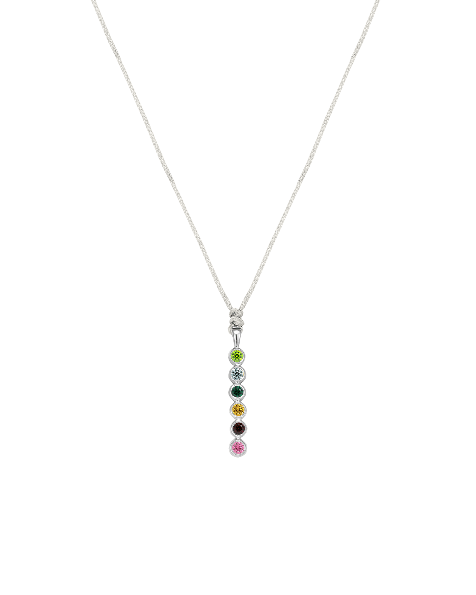 The Birthstones Bar Necklace - 14K White Gold Necklaces 14K Solid Gold Pearl 2