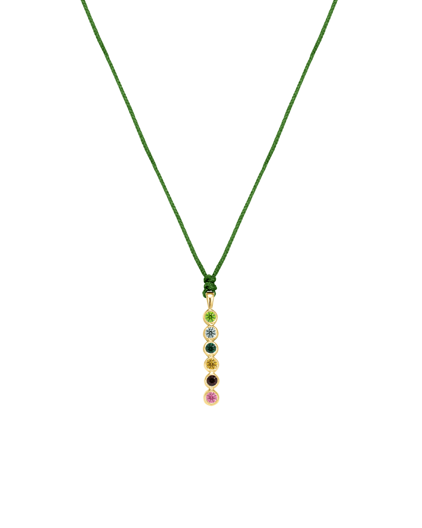 The Birthstones Bar Necklace - 14K Yellow Gold Necklaces 14K Solid Gold Mint 2