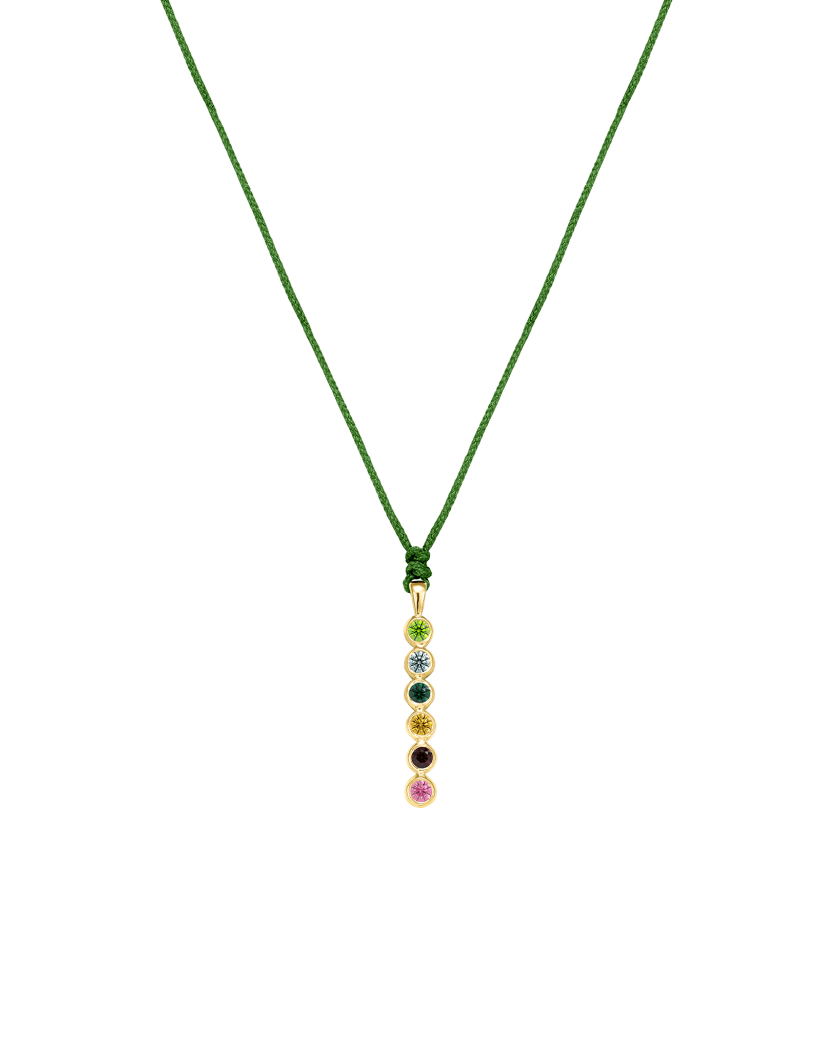 The Birthstones Bar Necklace - 14K Yellow Gold Necklaces 14K Solid Gold Mint 2