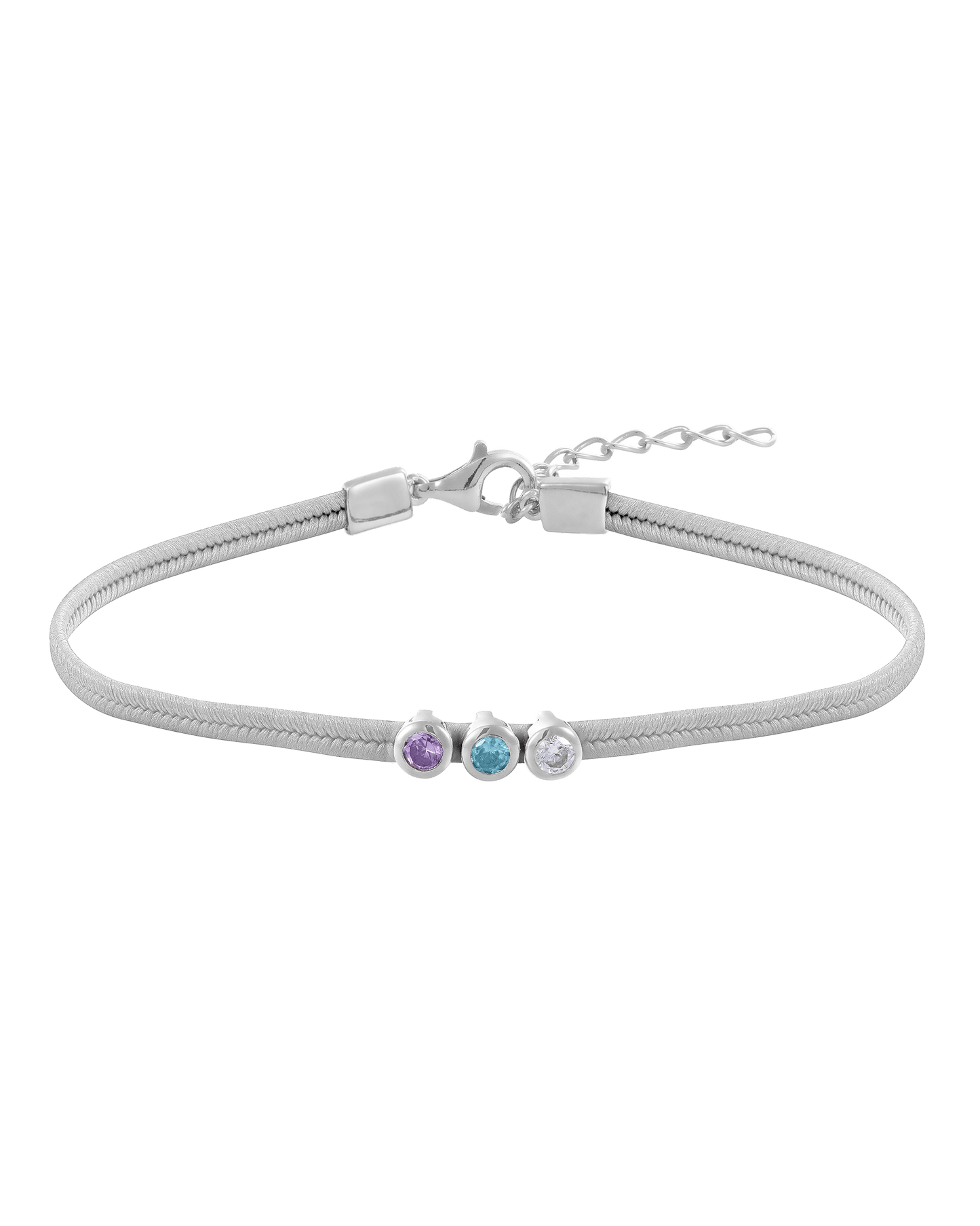 The Birthstone Cord - 925 Sterling Silver Bracelets magal-dev 1 Birthstone Cream