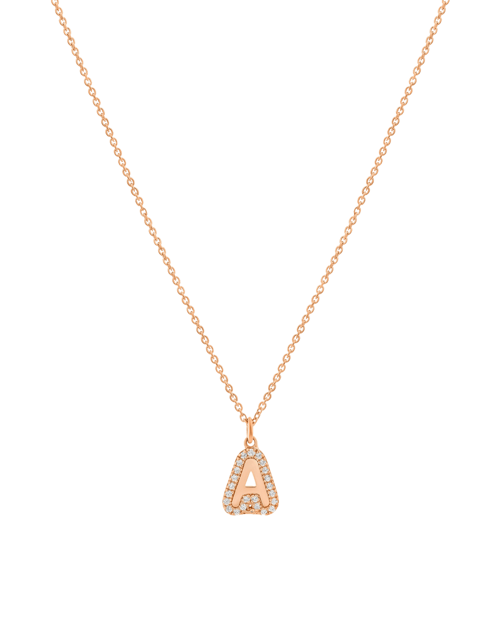 Bubble Initial Necklace - 18K Gold Vermeil Necklaces magal-dev