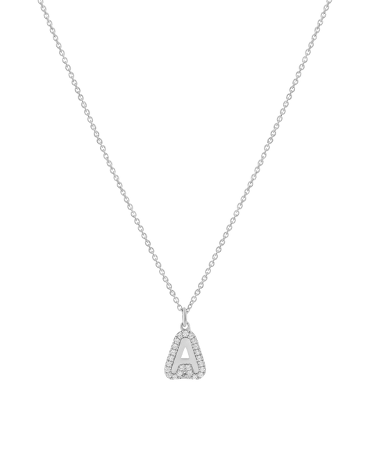 Bubble Initial Necklace - 925 Sterling Silver Necklaces magal-dev 16"
