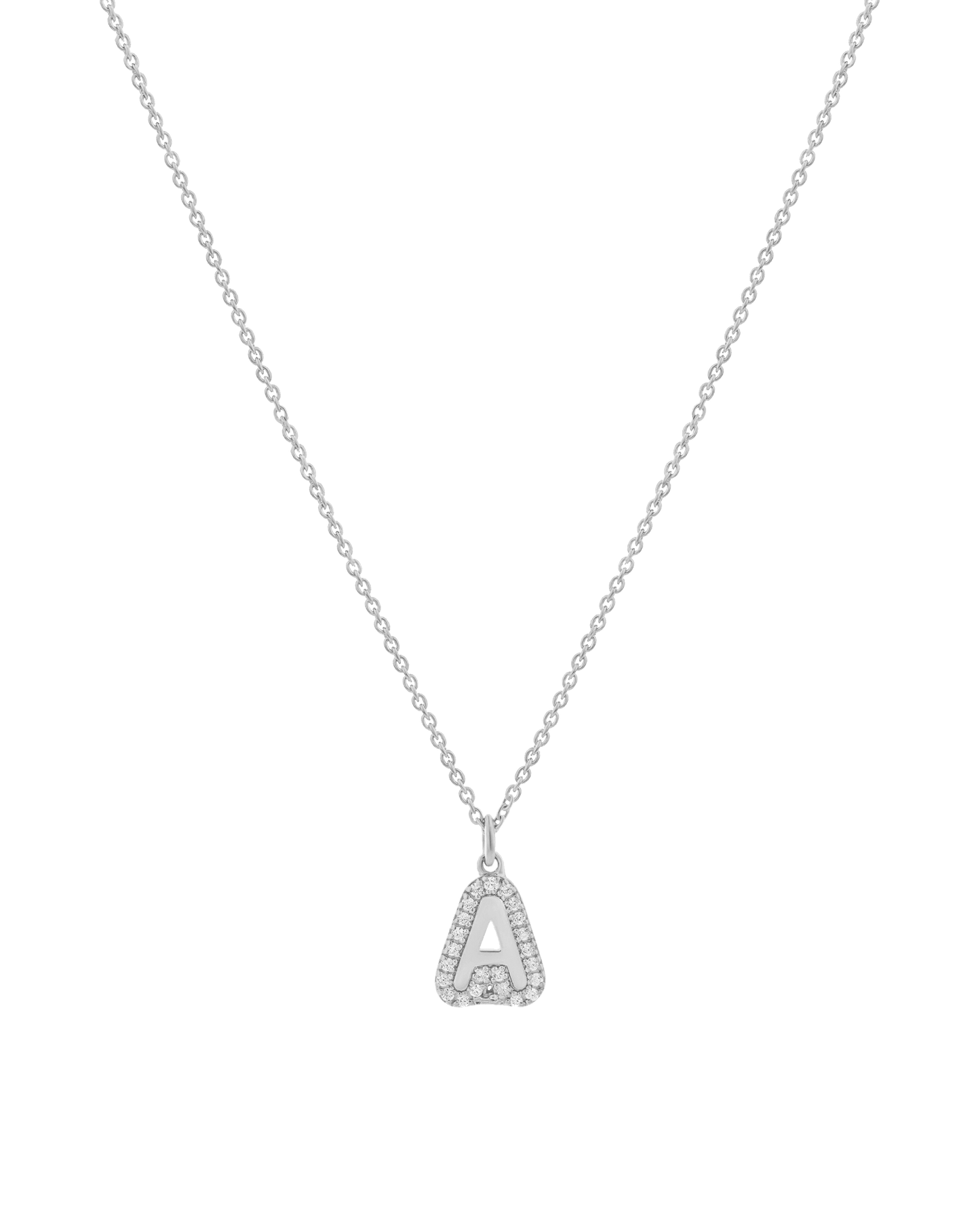 Bubble Initial Necklace - 18K Rose Vermeil Necklaces magal-dev