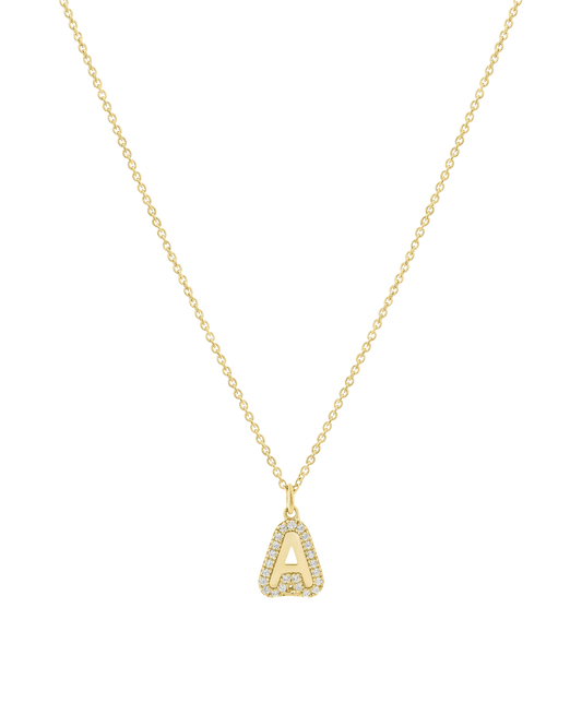 Bubble Initial Necklace - 18K Gold Vermeil Necklaces magal-dev 16"