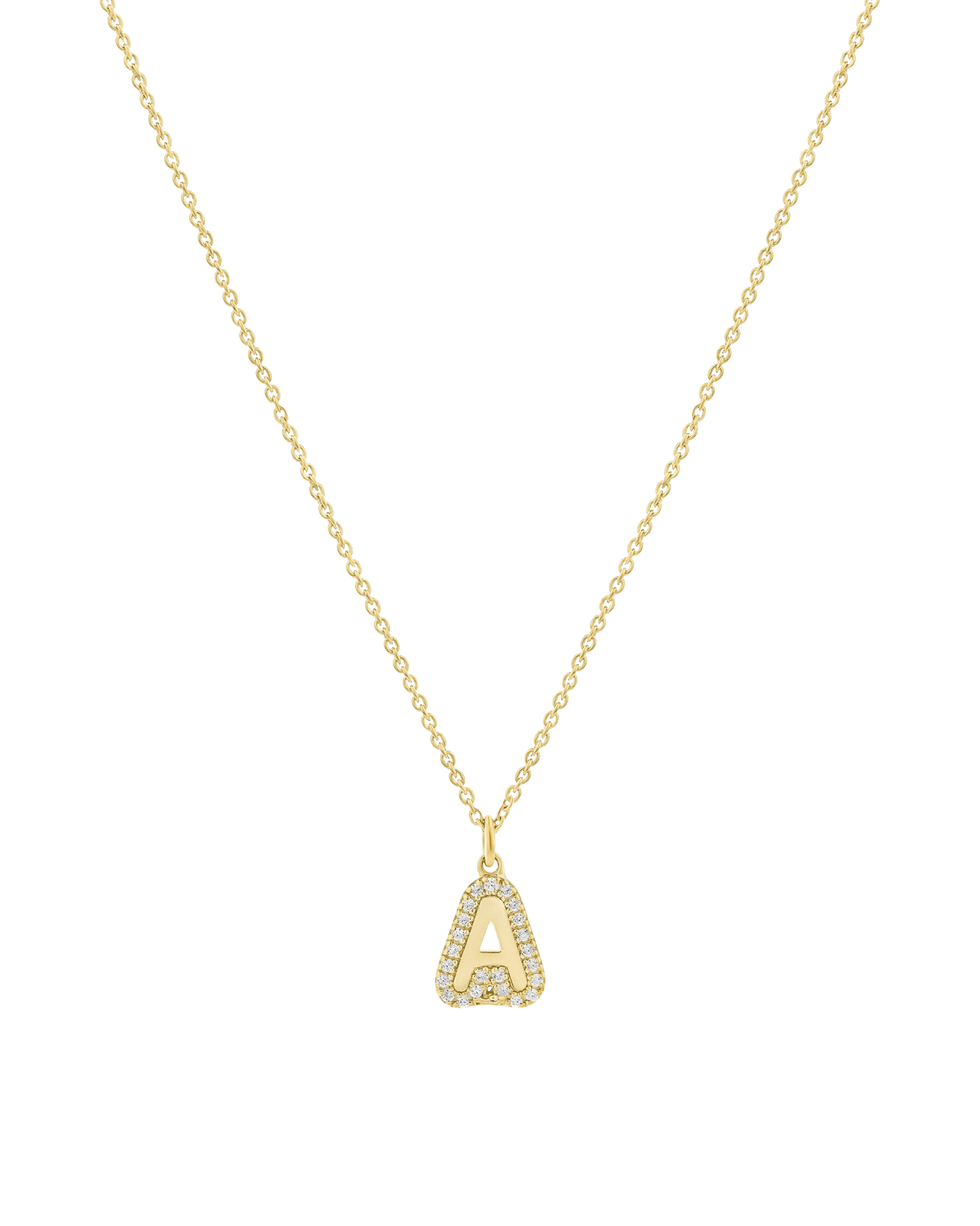 Bubble Initial Necklace - 18K Rose Vermeil Necklaces magal-dev