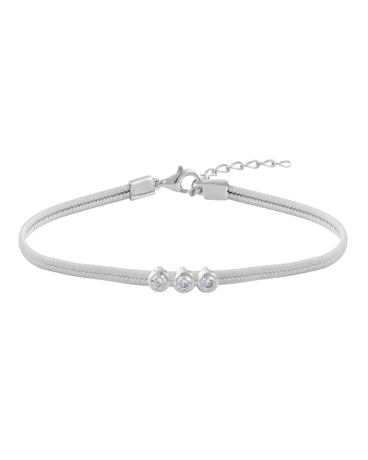The Cord of Love - 925 Sterling Silver Bracelets magal-dev 1 Diamond Cream