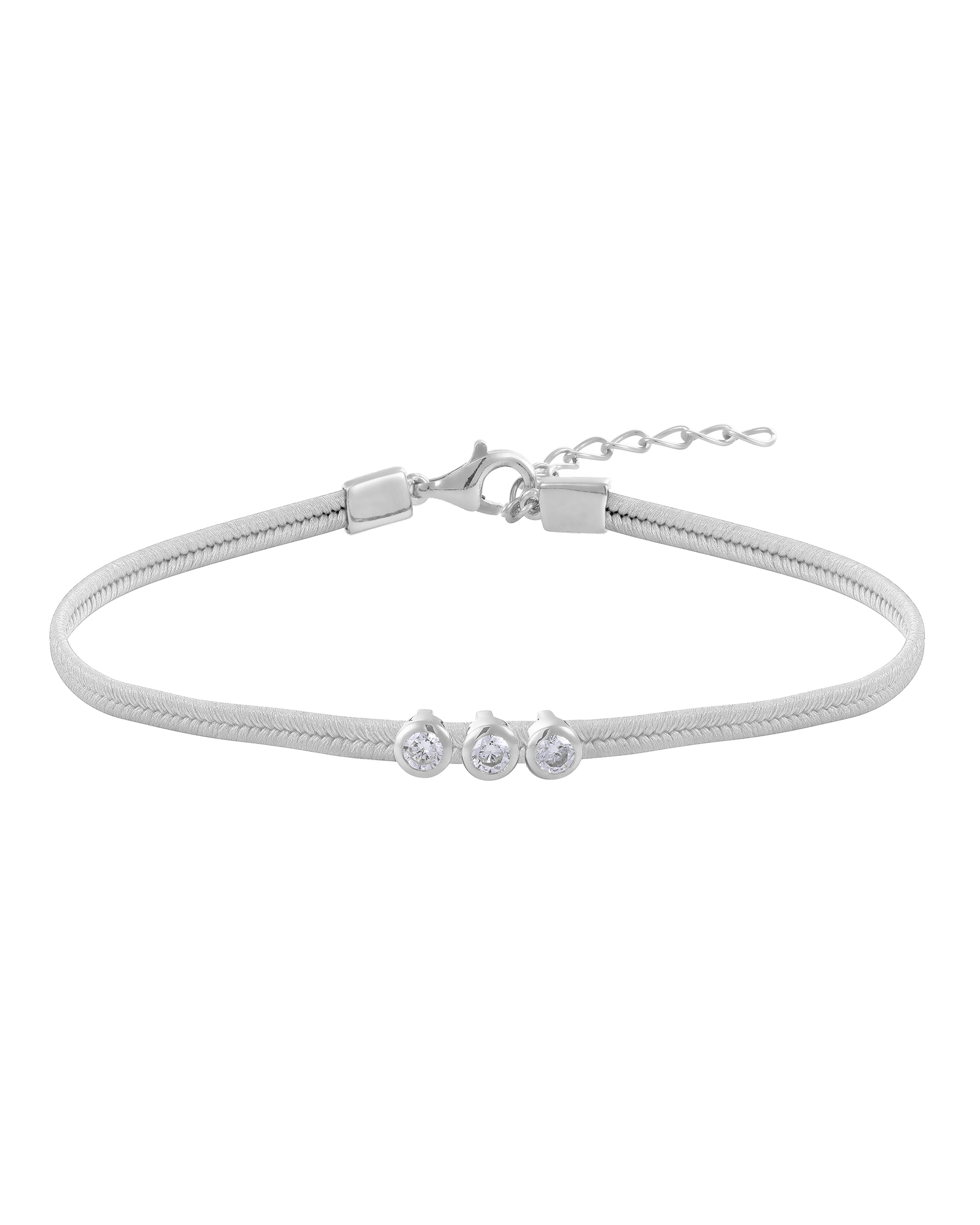 The Cord of Love - 925 Sterling Silver Bracelets magal-dev 1 Diamond Cream