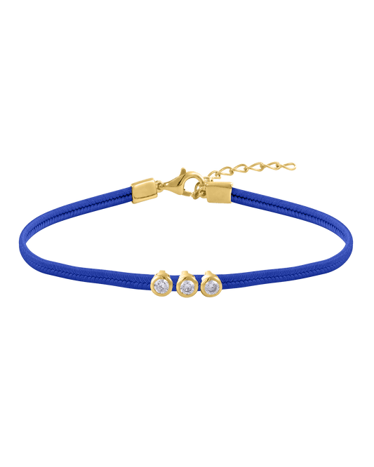The Cord of Love - 18K Gold Vermeil Bracelets magal-dev 1 Diamond Blue