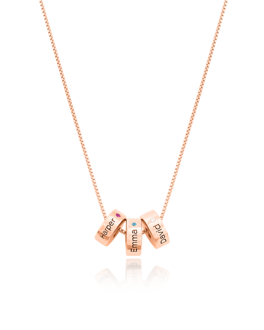 Circle of Life Necklace - 18K Rose Vermeil Necklaces magal-dev 1 Ring 16”