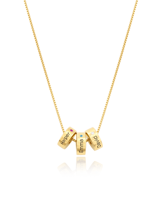 Circle of Life Necklace - 18K Gold Vermeil Necklaces magal-dev 1 Ring 16”