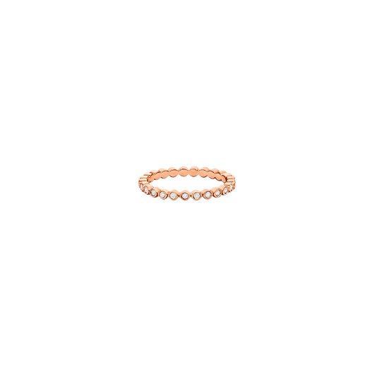 Diamond Bubble Ring - 14K Rose Gold Rings magal-dev US 4