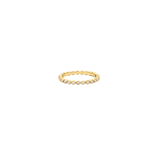 Diamond Bubble Ring - 14K Yellow Gold Rings magal-dev US 4