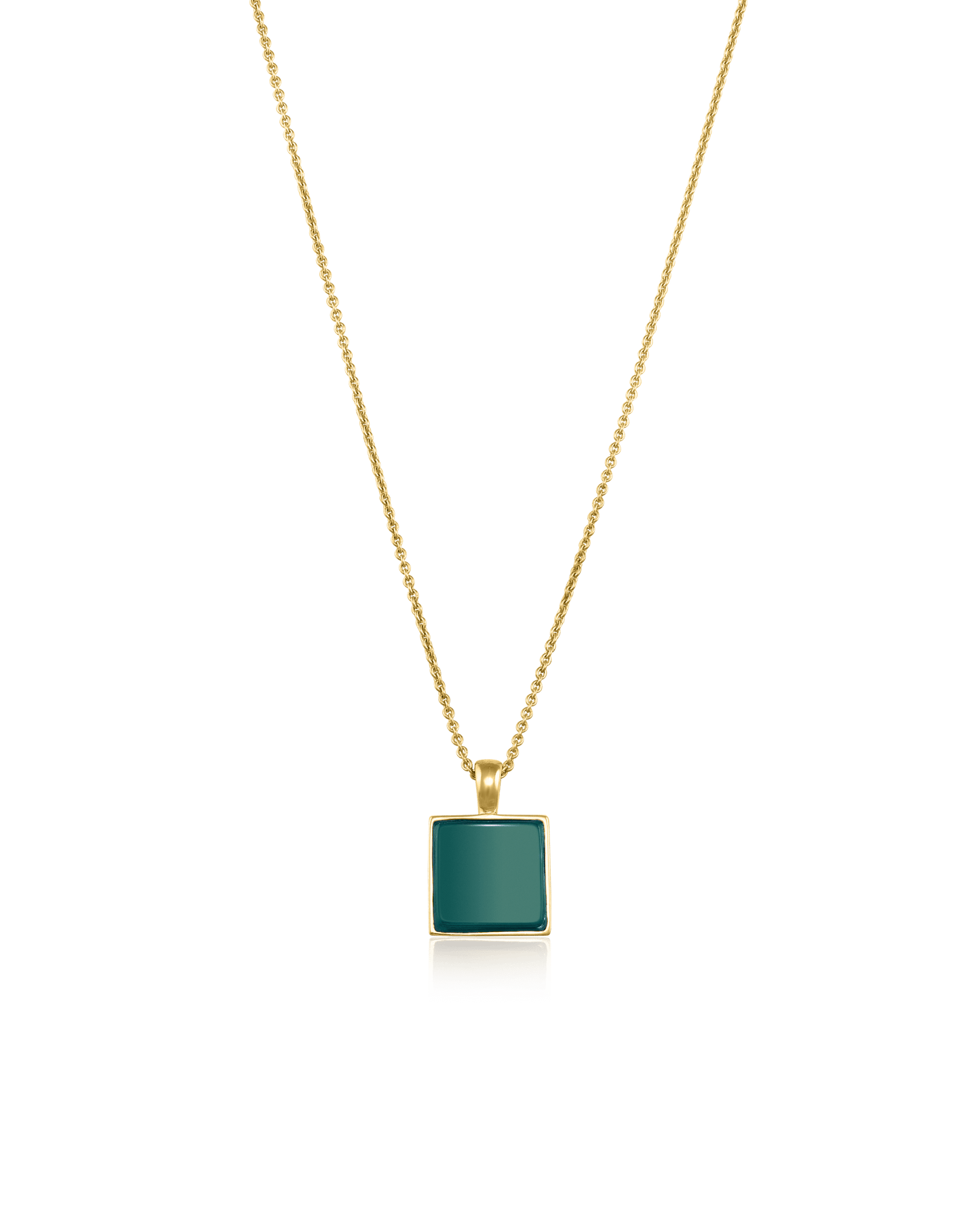 El Dorado Necklace - 18K Gold Vermeil Necklaces magal-dev Green Agate 22"
