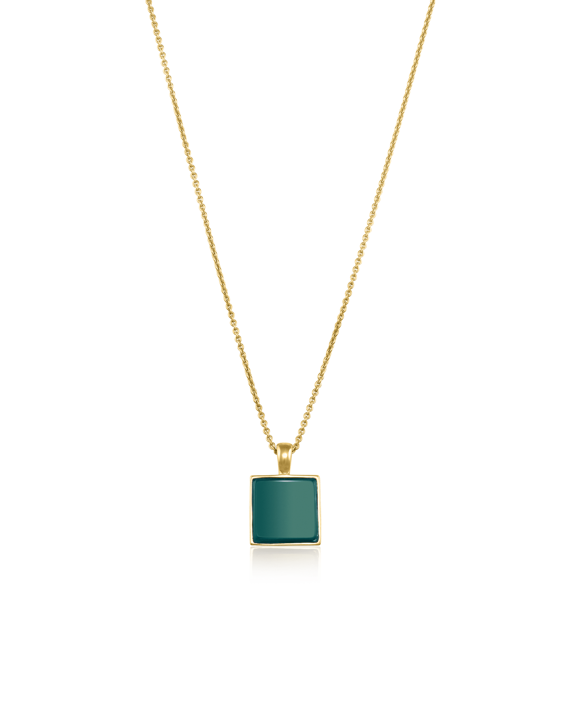 El Dorado Necklace - 18K Gold Vermeil Necklaces magal-dev Green Agate 22"