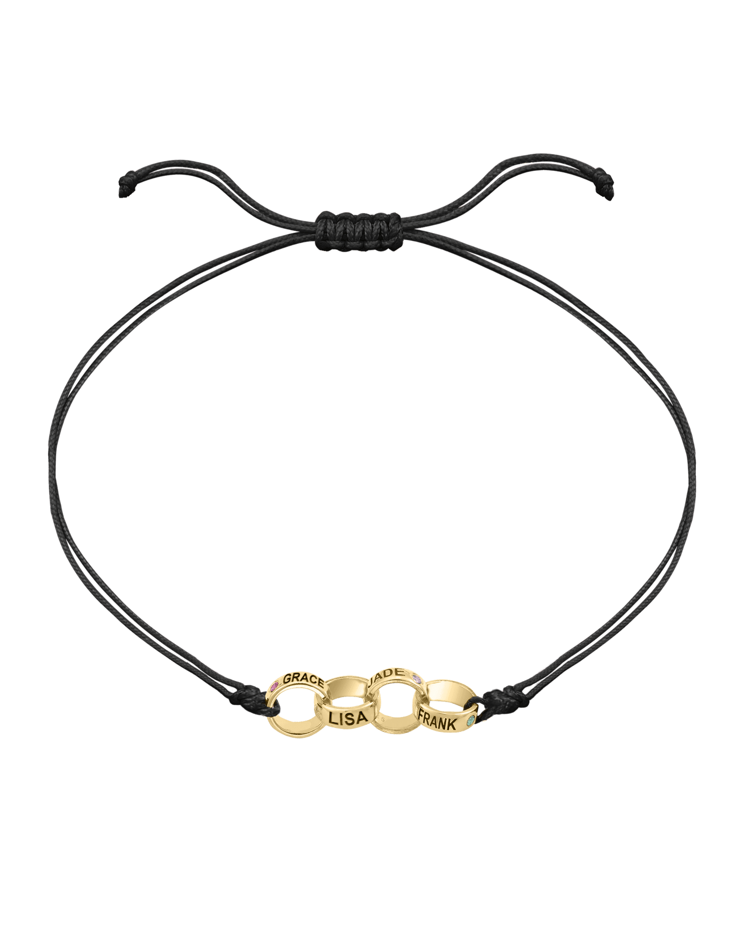 Engravable Links of Love - 18K Gold Vermeil Bracelets magal-dev 4 Black