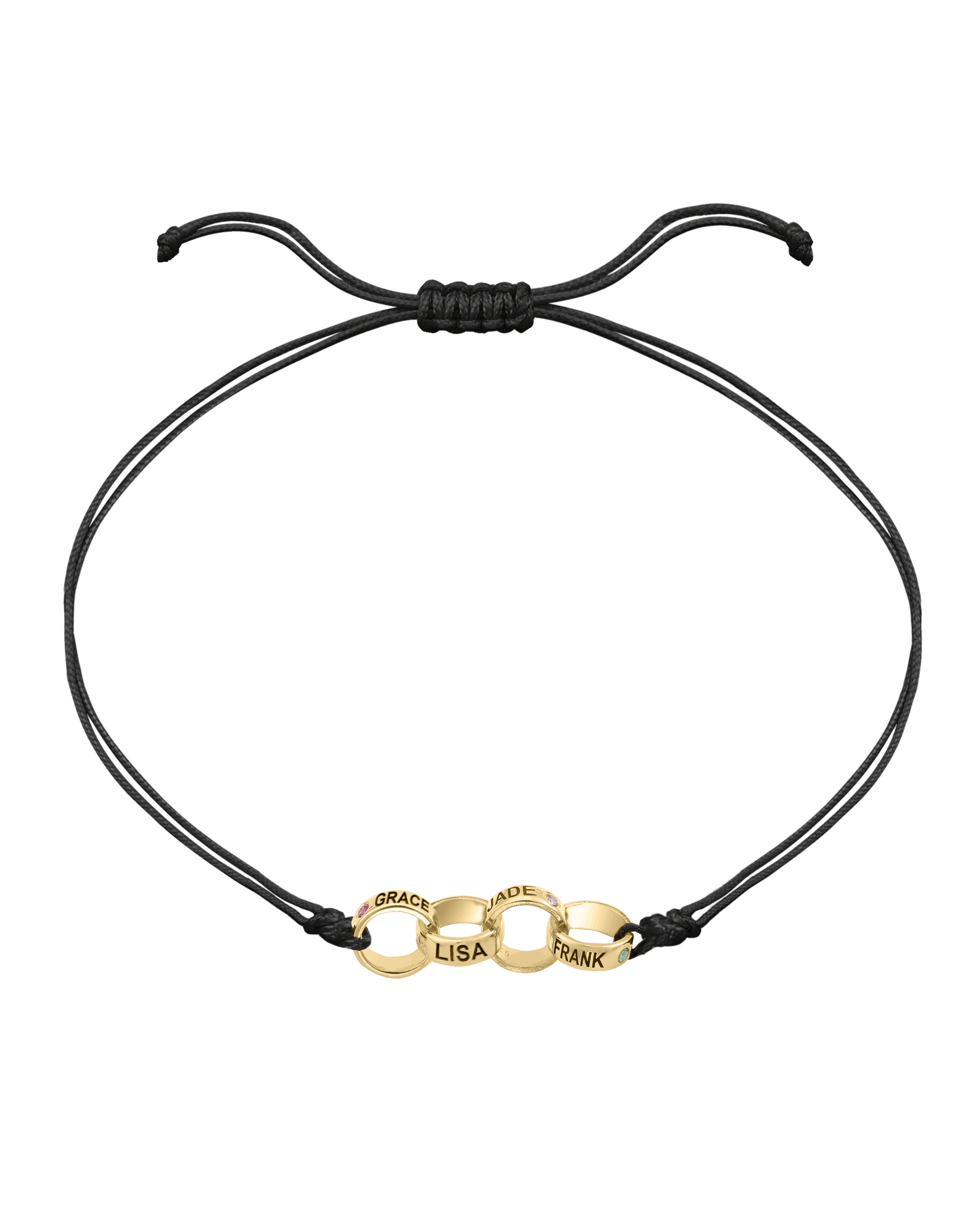Engravable Links of Love - 18K Gold Vermeil Bracelets magal-dev 4 Black