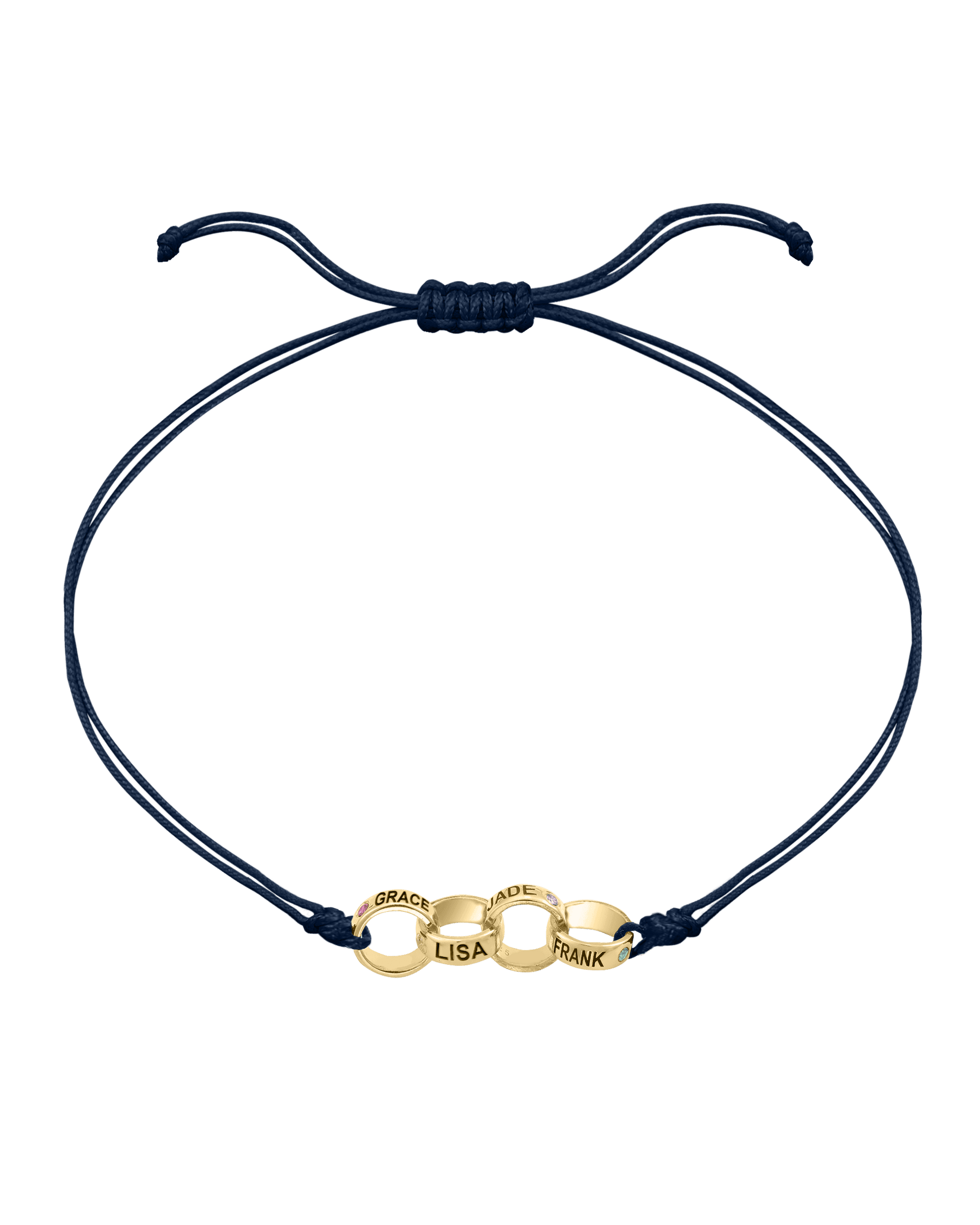 Engravable Links of Love - 18K Gold Vermeil Bracelets magal-dev 4 Navy Blue