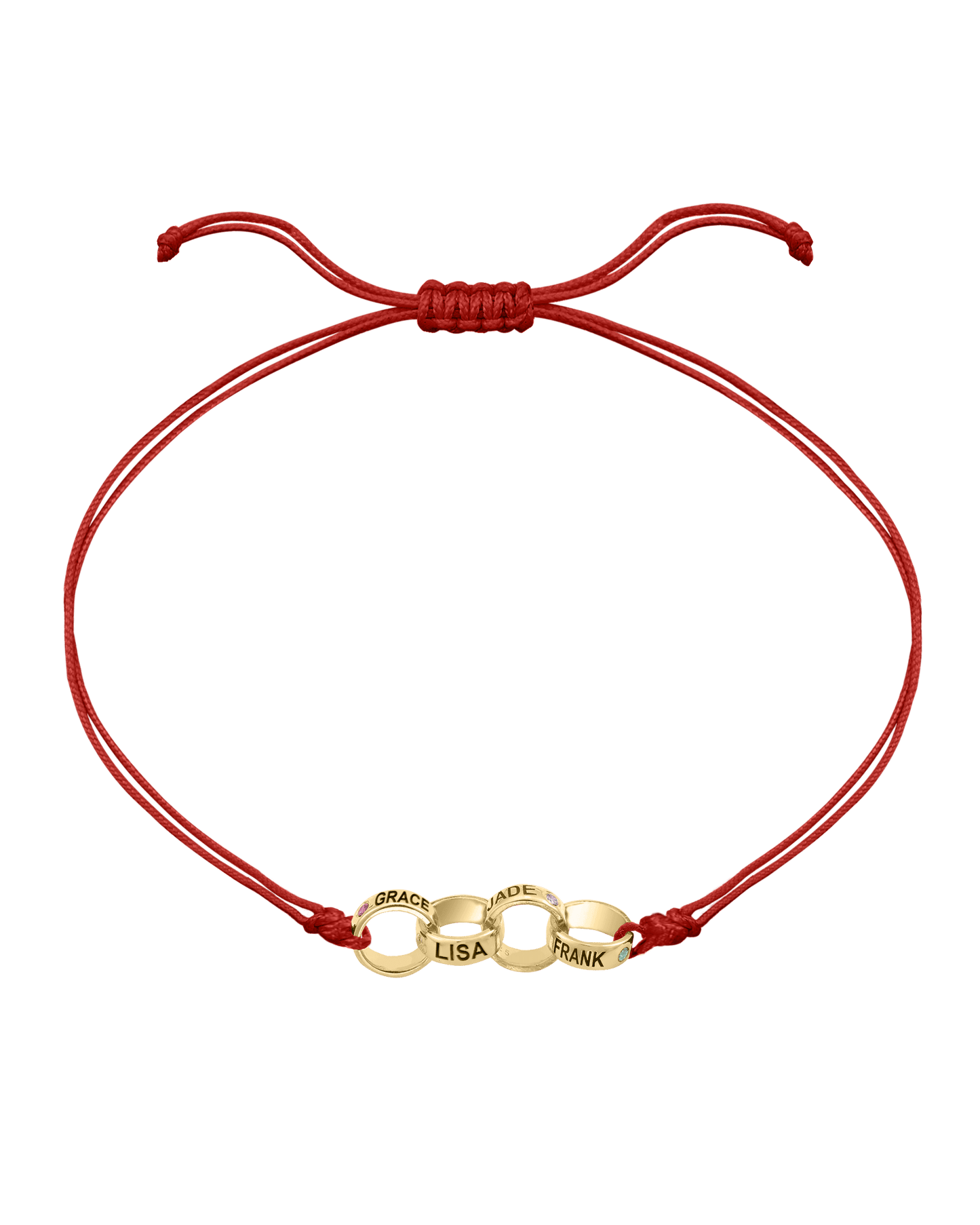 Engravable Links of Love - 18K Gold Vermeil Bracelets magal-dev 4 Red