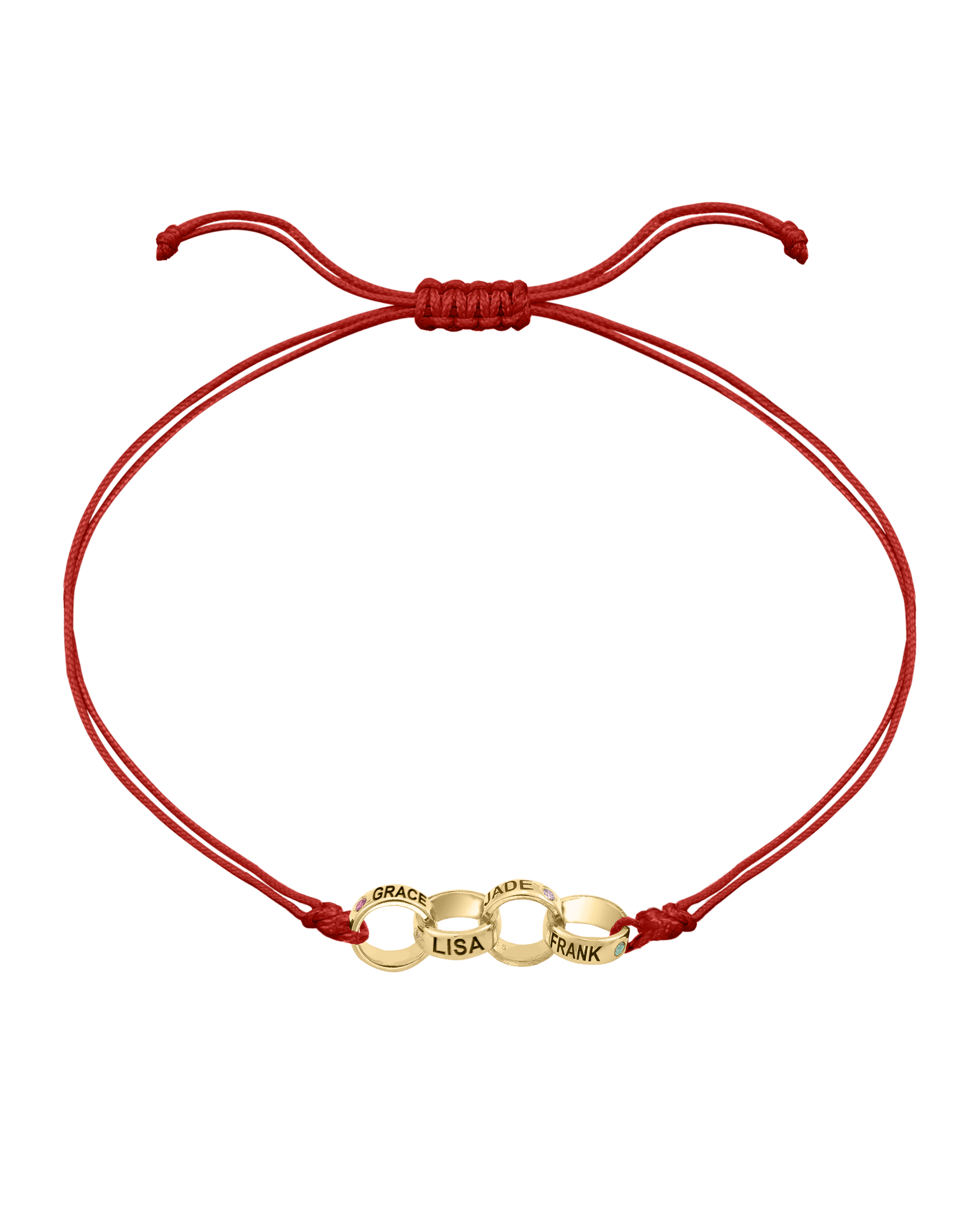Engravable Links of Love - 18K Gold Vermeil Bracelets magal-dev 4 Red