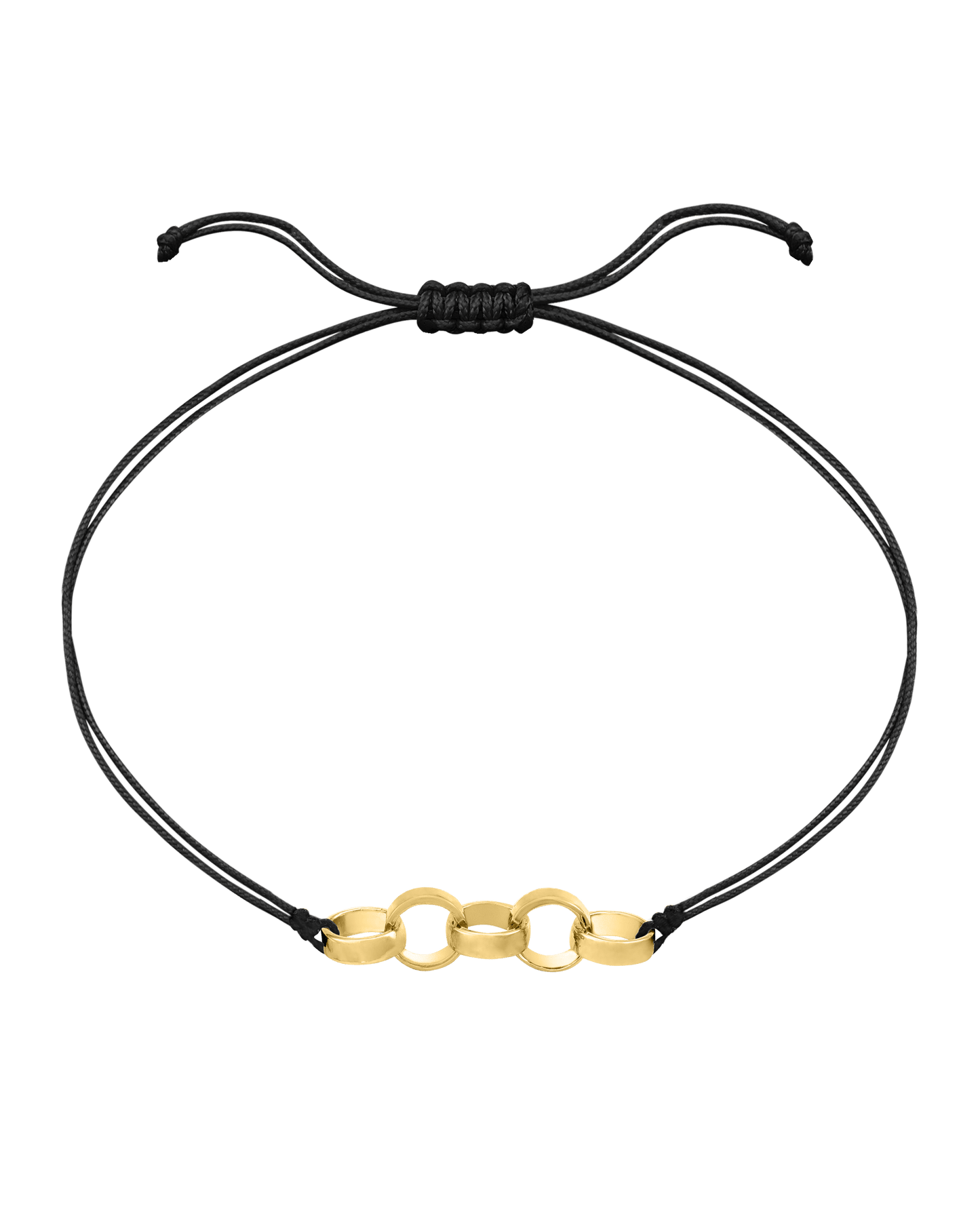 Engravable Links of Love - 18K Gold Vermeil Bracelets magal-dev 5 Black