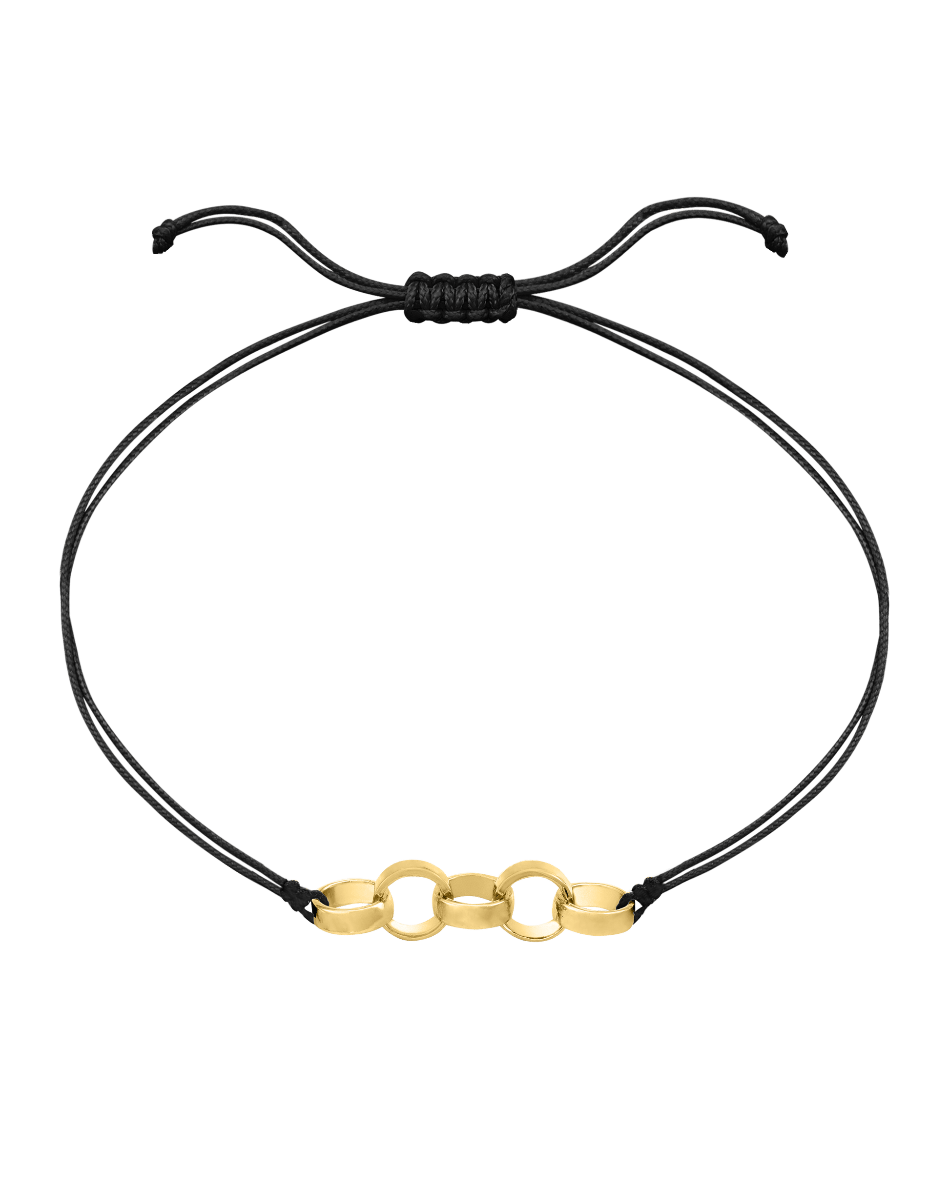 Engravable Links of Love - 18K Gold Vermeil Bracelets magal-dev 5 Black
