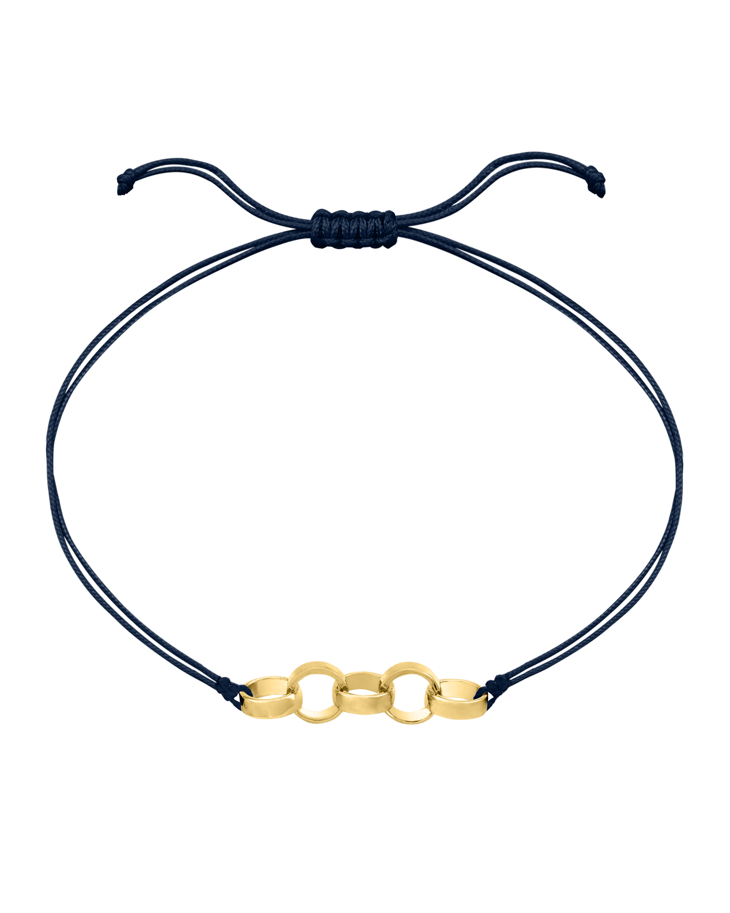 Engravable Links of Love - 18K Gold Vermeil Bracelets magal-dev 5 Navy Blue