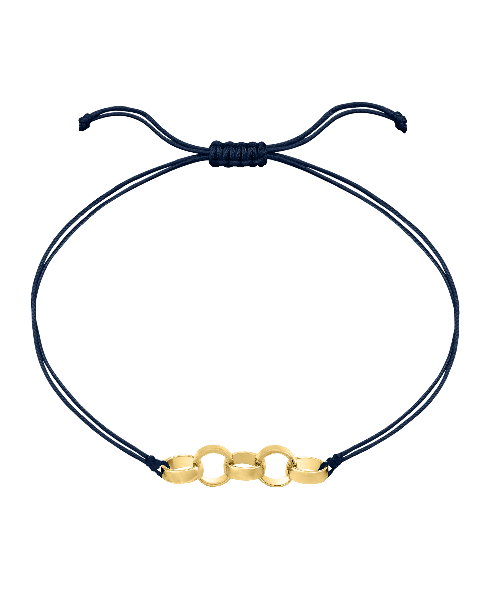 Engravable Links of Love - 18K Gold Vermeil Bracelets magal-dev 5 Navy Blue