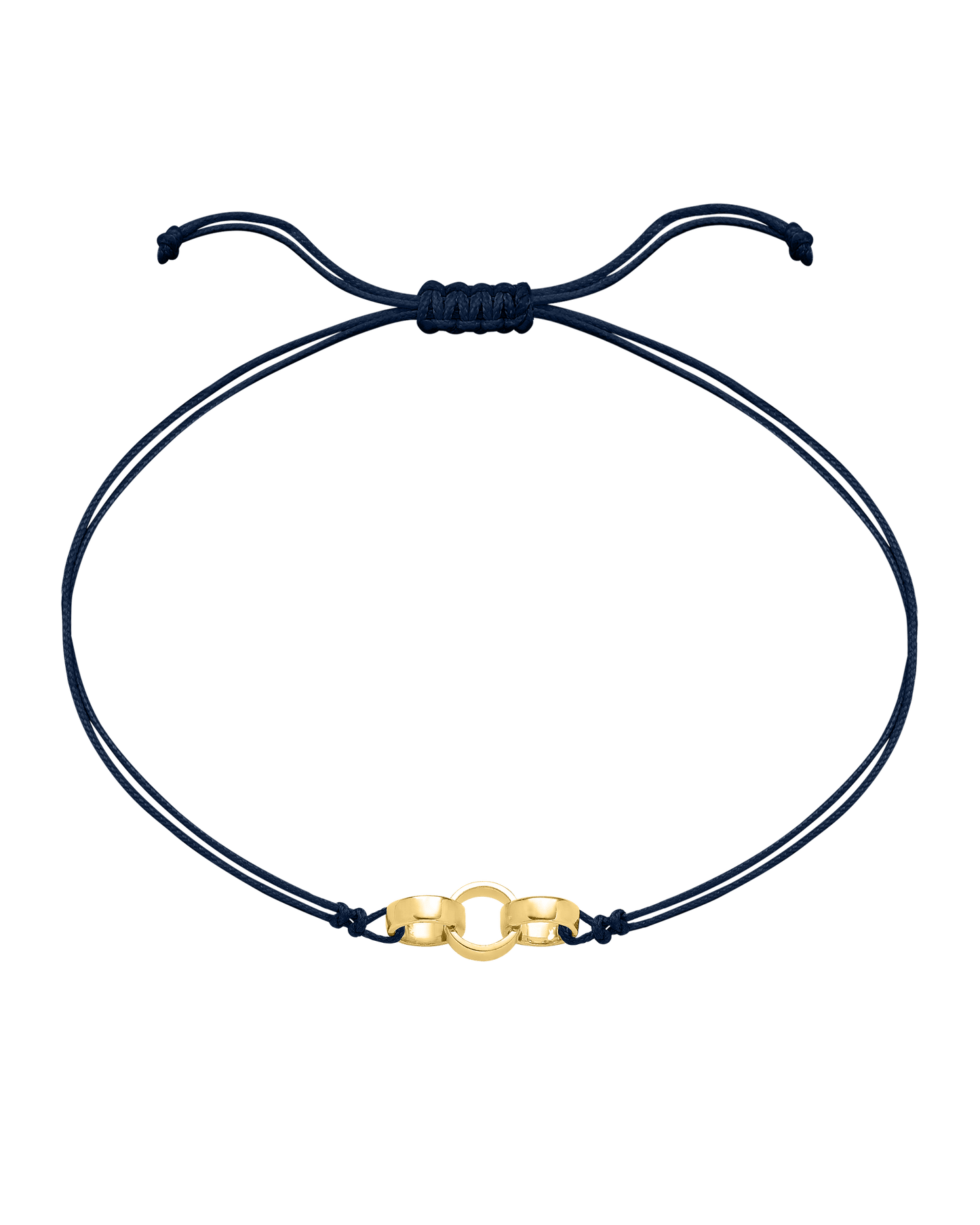 Engravable Links of Love - 18K Gold Vermeil Bracelets magal-dev 3 Navy Blue