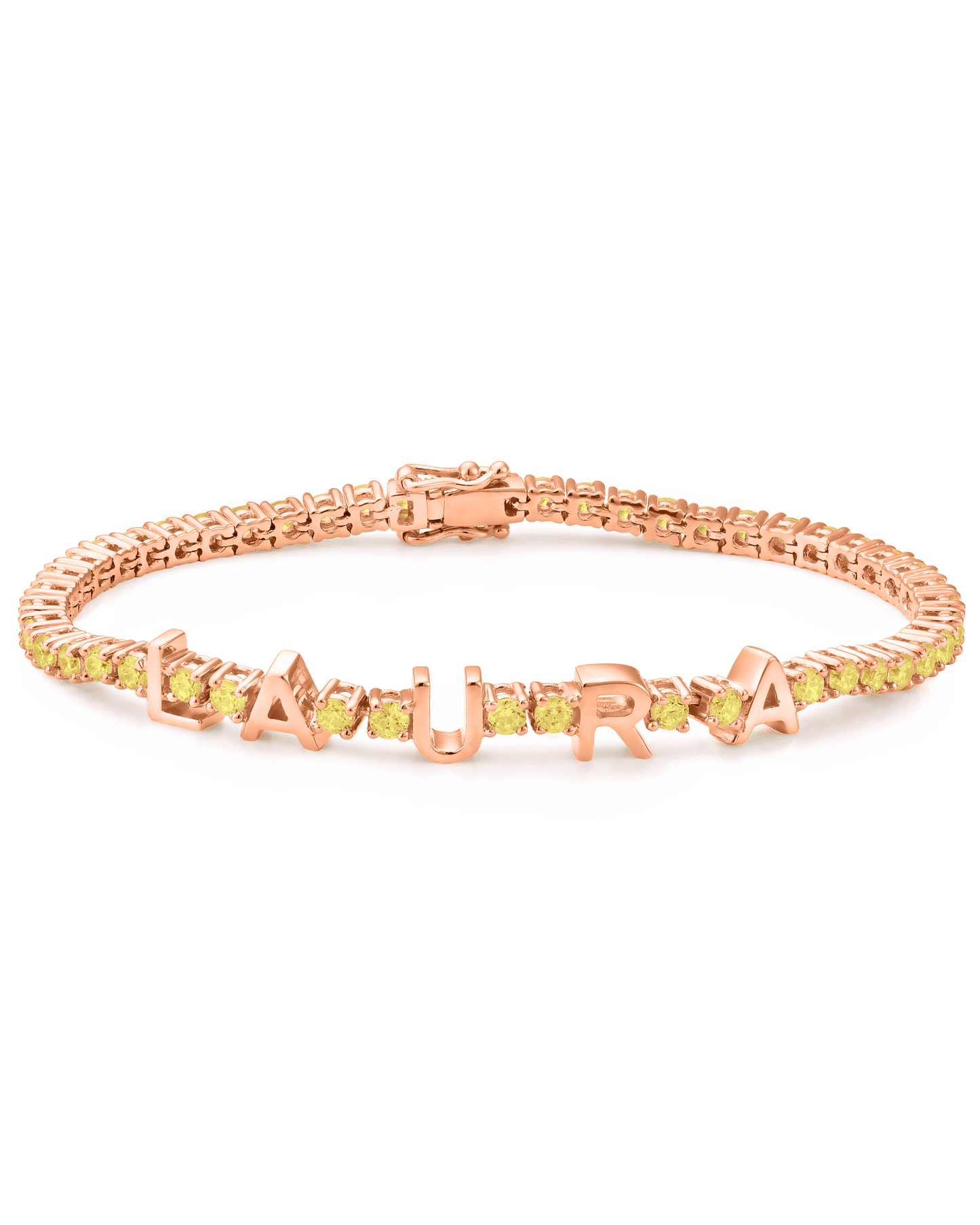 Evert Tennis Bracelet - 18K Rose Vermeil Bracelets magal-dev Champagne 1 6"