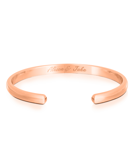 Unity Bangle - 18K Rose Vermeil Bangle magal-dev Hurricane (Handwriting style)