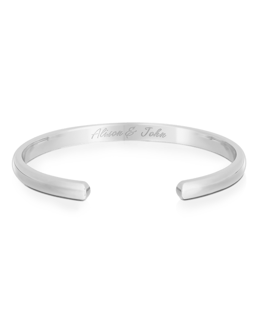 Unity Bangle - 925 Sterling Silver Bangle magal-dev Hurricane (Handwriting style)
