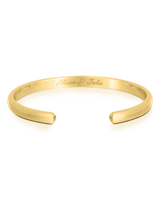 Unity Bangle - 18K Gold Vermeil Bangle magal-dev Hurricane (Handwriting style)