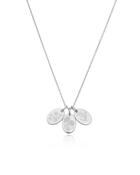 Flower Necklace - 925 Sterling Silver Necklaces magal-dev 1 Tag 16”