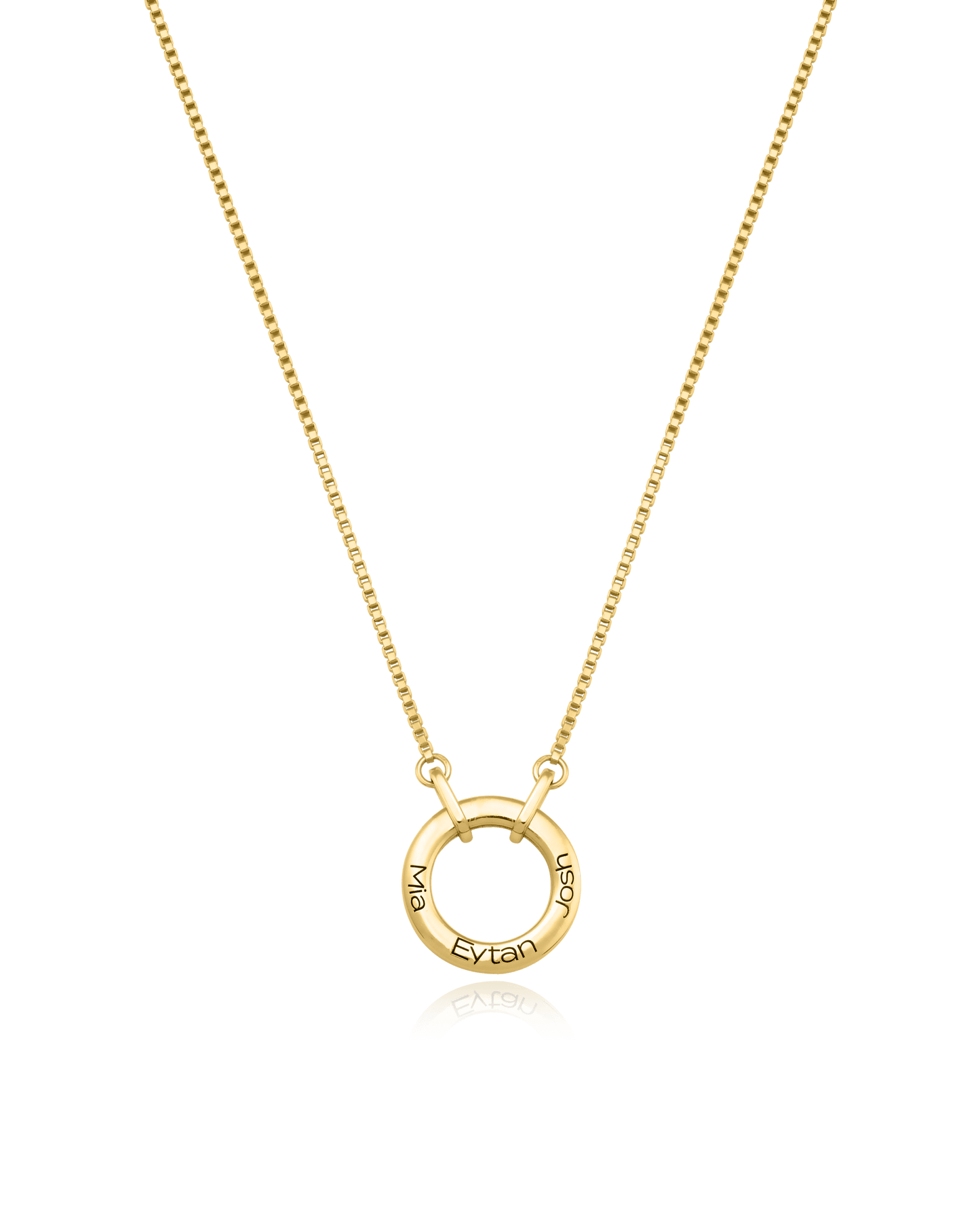 Family Circle Necklace - 18K Gold Vermeil Necklaces magal-dev 1 Name 16"