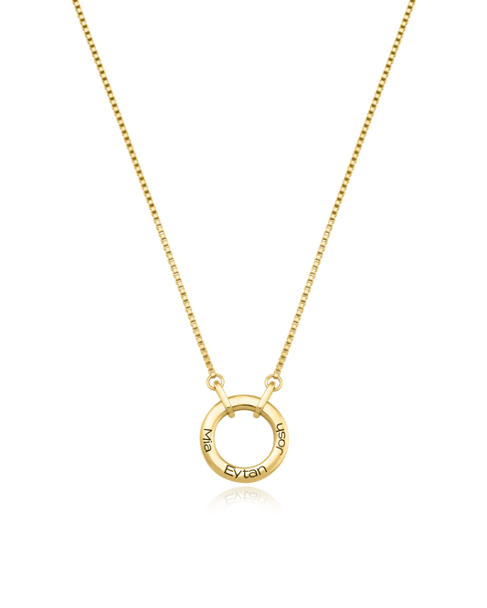 Family Circle Necklace - 18K Gold Vermeil Necklaces magal-dev 1 Name 16"