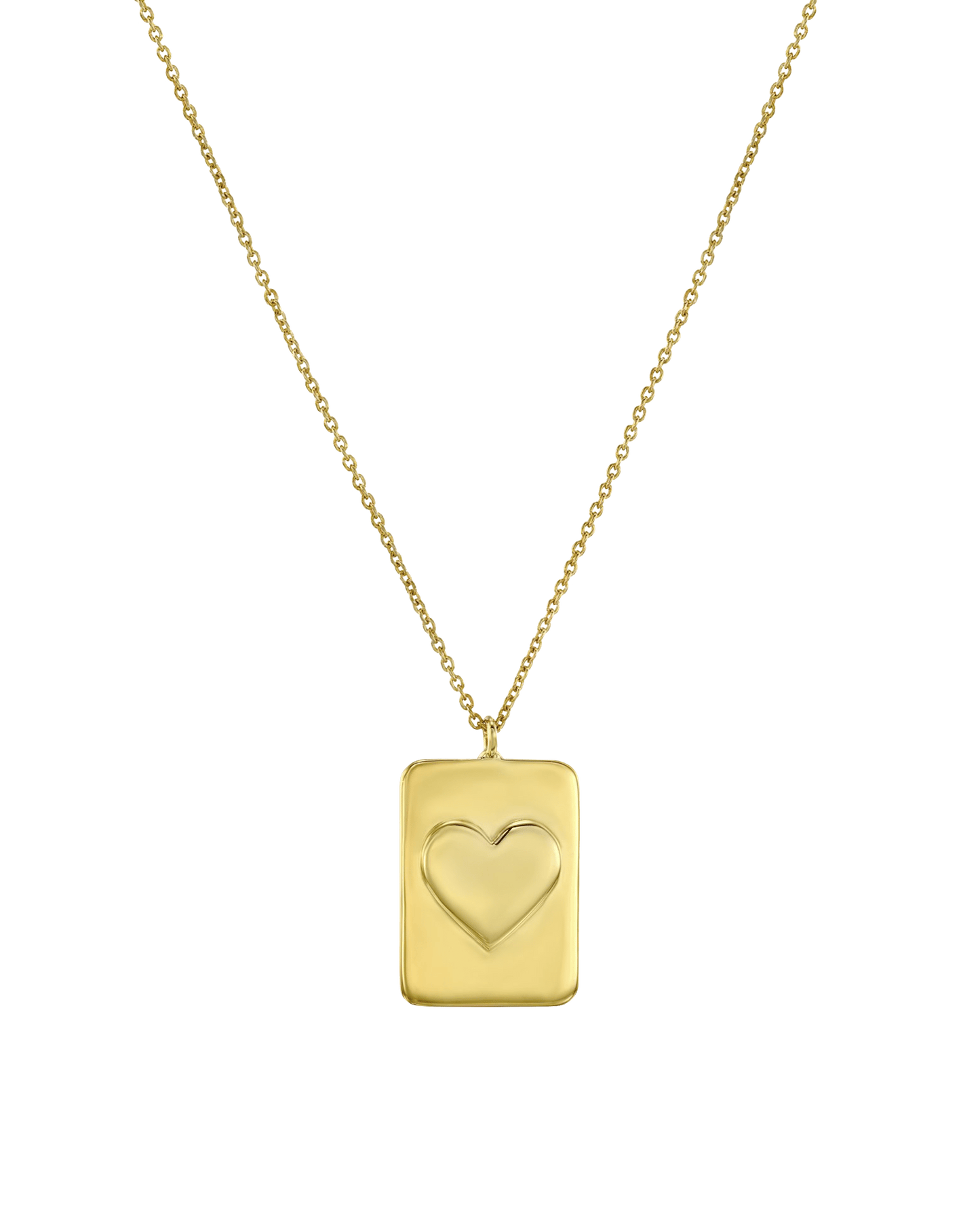 Heart Dogtag Necklace- 18K Gold Vermeil Necklaces magal-dev 14"