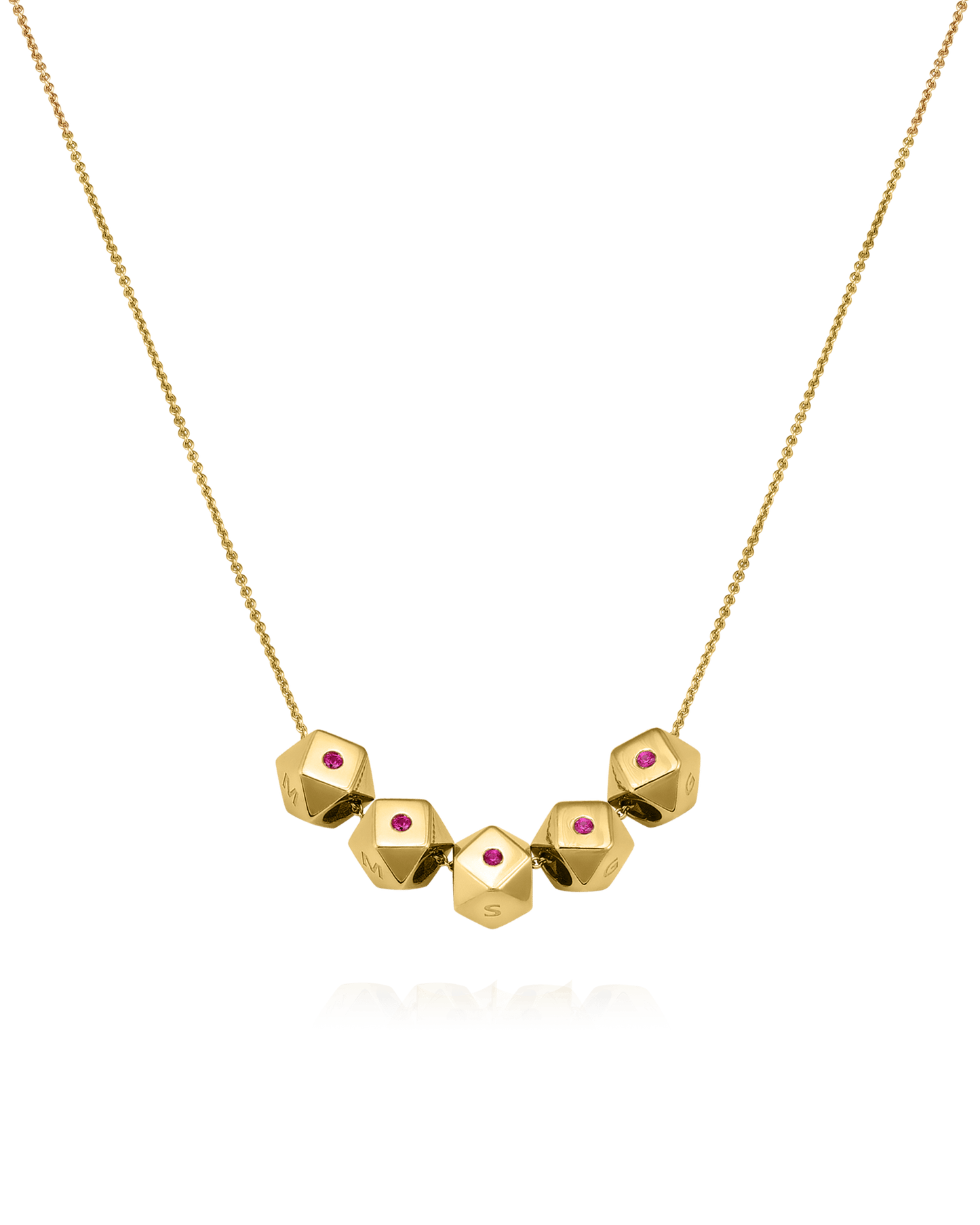 Hedra Necklace - 18K Gold Vermeil Necklaces magal-dev 5 Charms 16”+2” extender