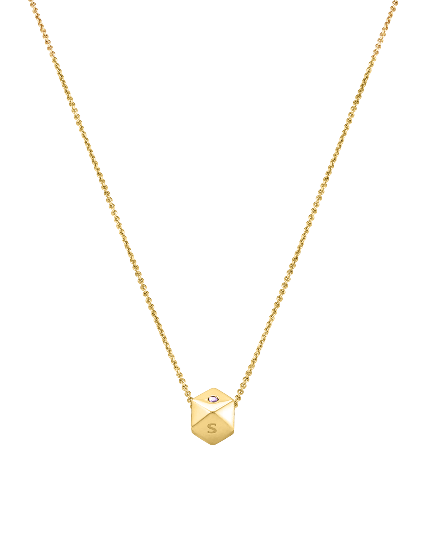 Hedra Birthstones Necklace - 18K Gold Vermeil Necklaces magal-dev 1 Charm 16”+2” extender