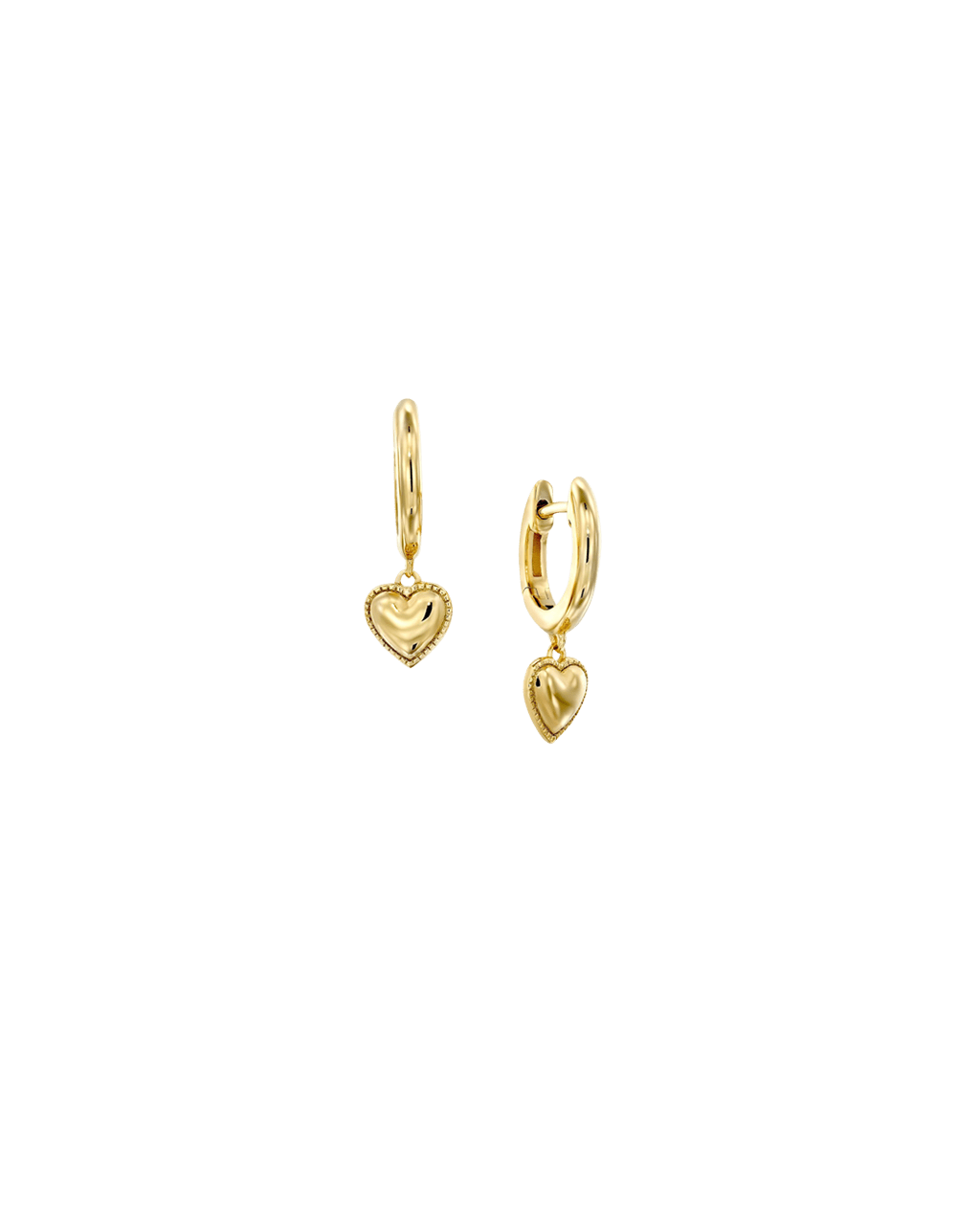 Heart Pendant Huggies- 925 Sterling Silver Earrings magal-dev