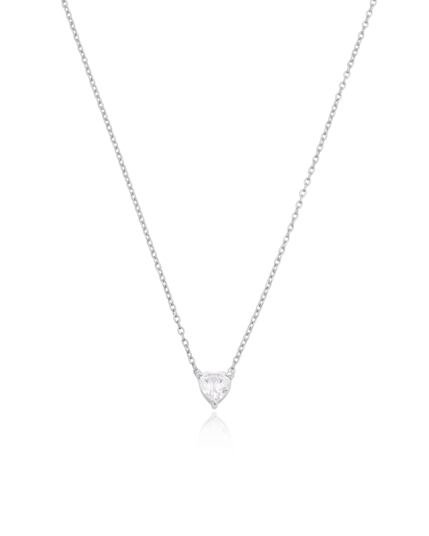 Heart Solitaire Diamond Necklace - 14K Yellow Gold Necklaces magal-dev