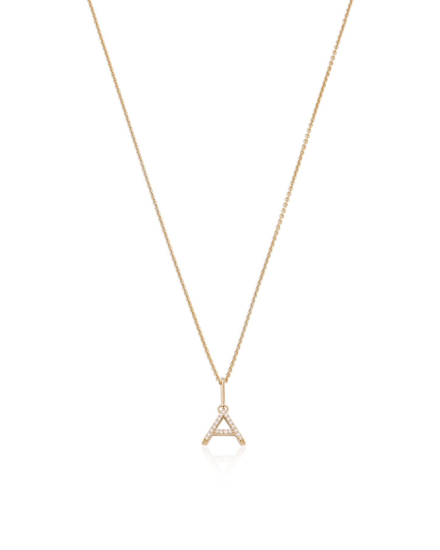 Frosted Initial Necklace - 18K Gold Vermeil Necklaces magal-dev