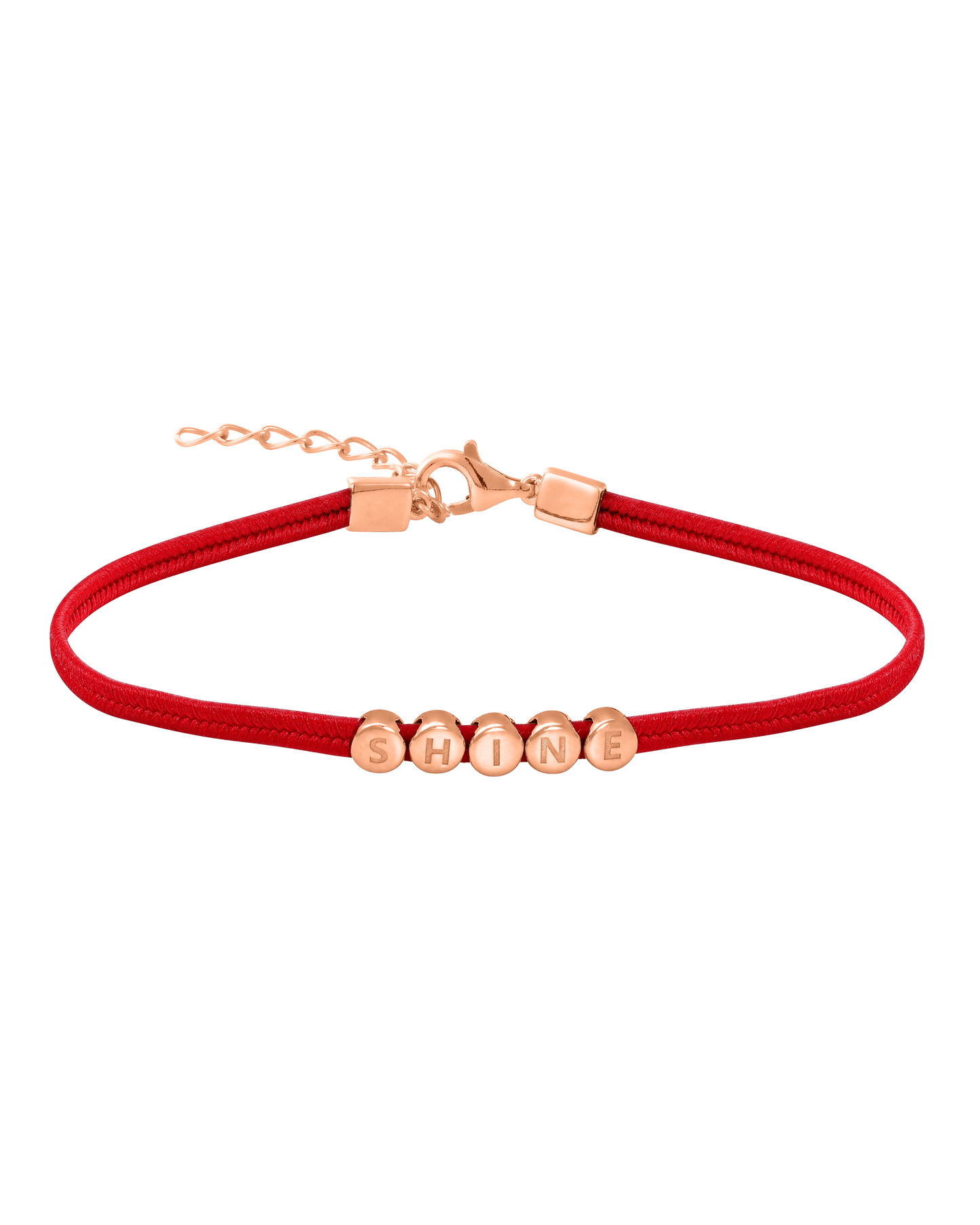 Metro Cord Bracelet - 18K Rose Vermeil Bracelets magal-dev Red 1