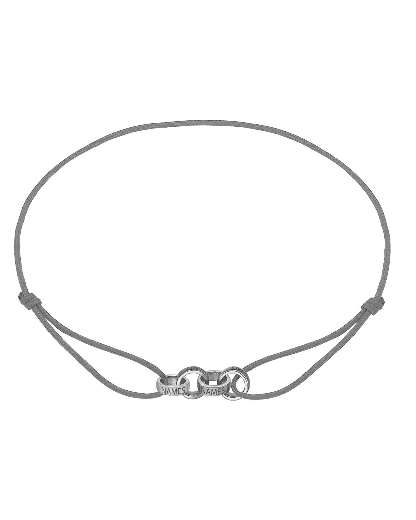 Men's Forever Engravable Link(s) Bracelet - 925 Sterling Silver Bracelets magal-dev Grey 4 Links