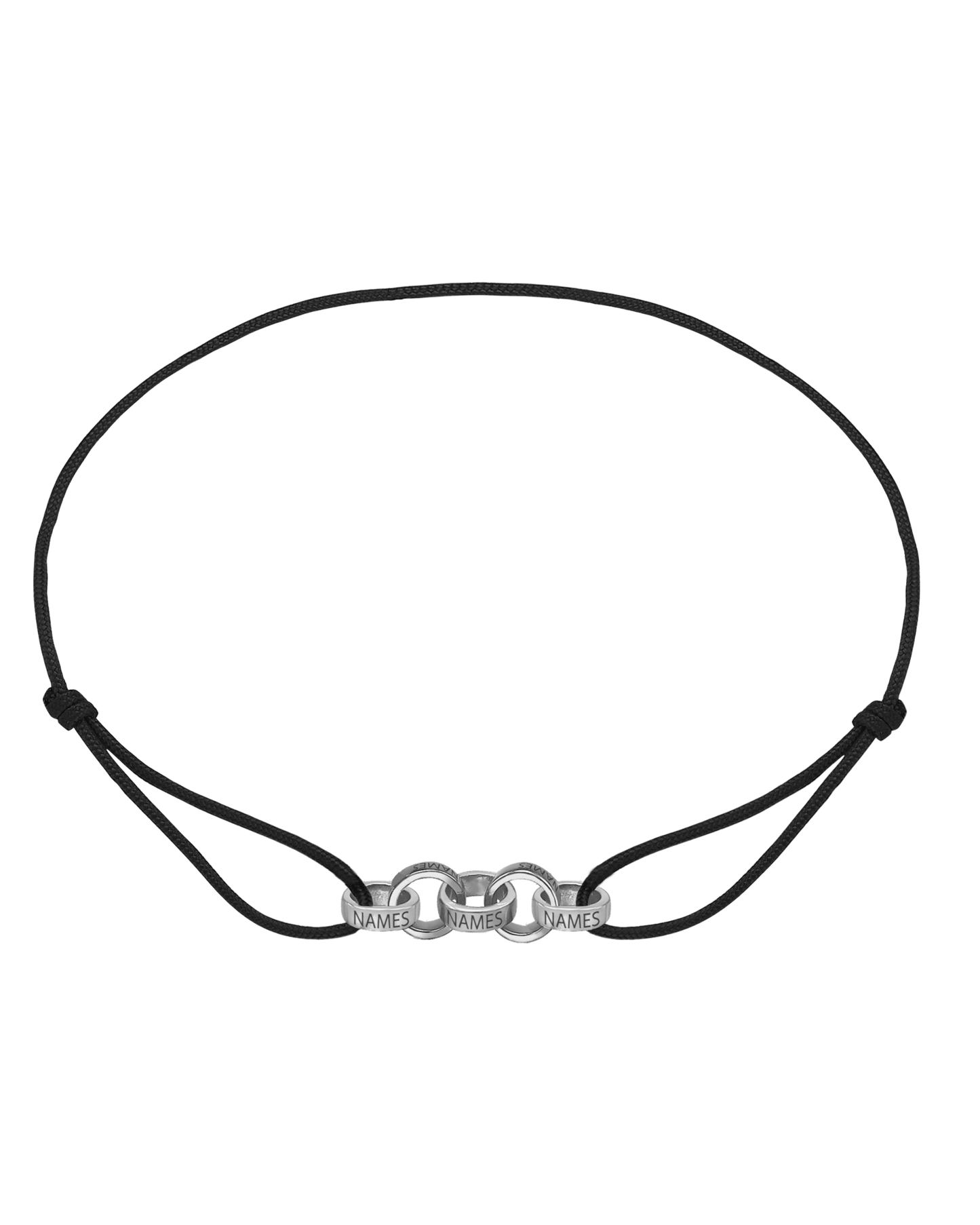 Men's Forever Engravable Link(s) Bracelet - 925 Sterling Silver Bracelets magal-dev Black 5 Links