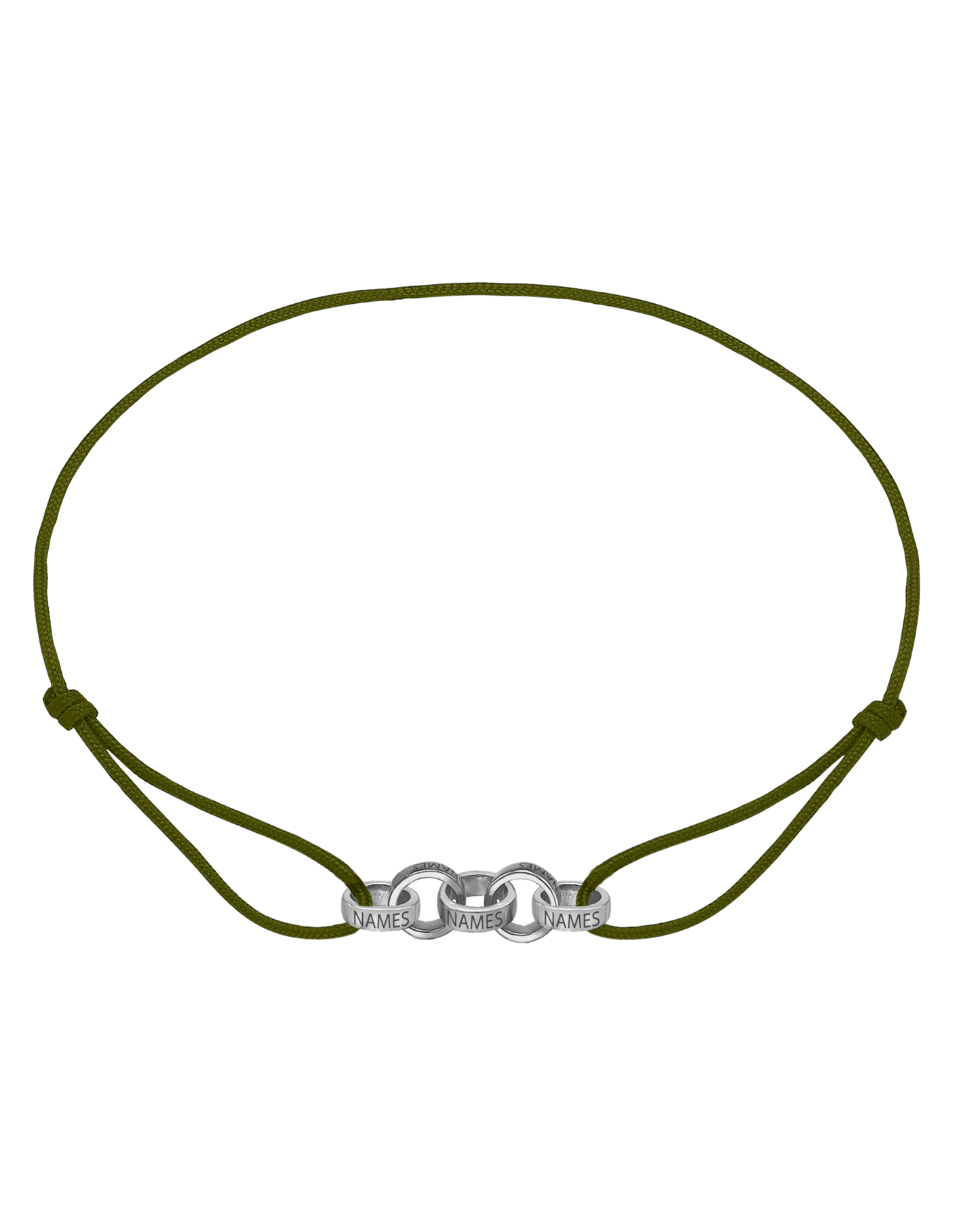 Men's Forever Engravable Link(s) Bracelet - 925 Sterling Silver Bracelets magal-dev Khaki 5 Links